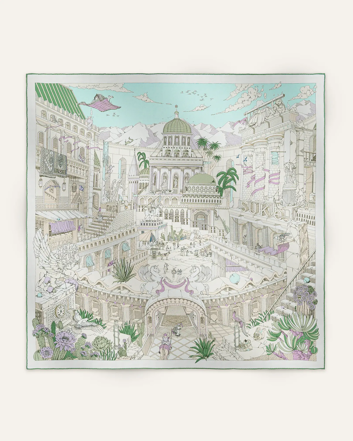 Square 90 The City of the Western Lands - Jade Green