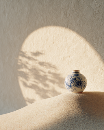 Porcelaine dans le sable