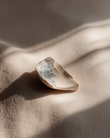 Porcelaine dans le sable