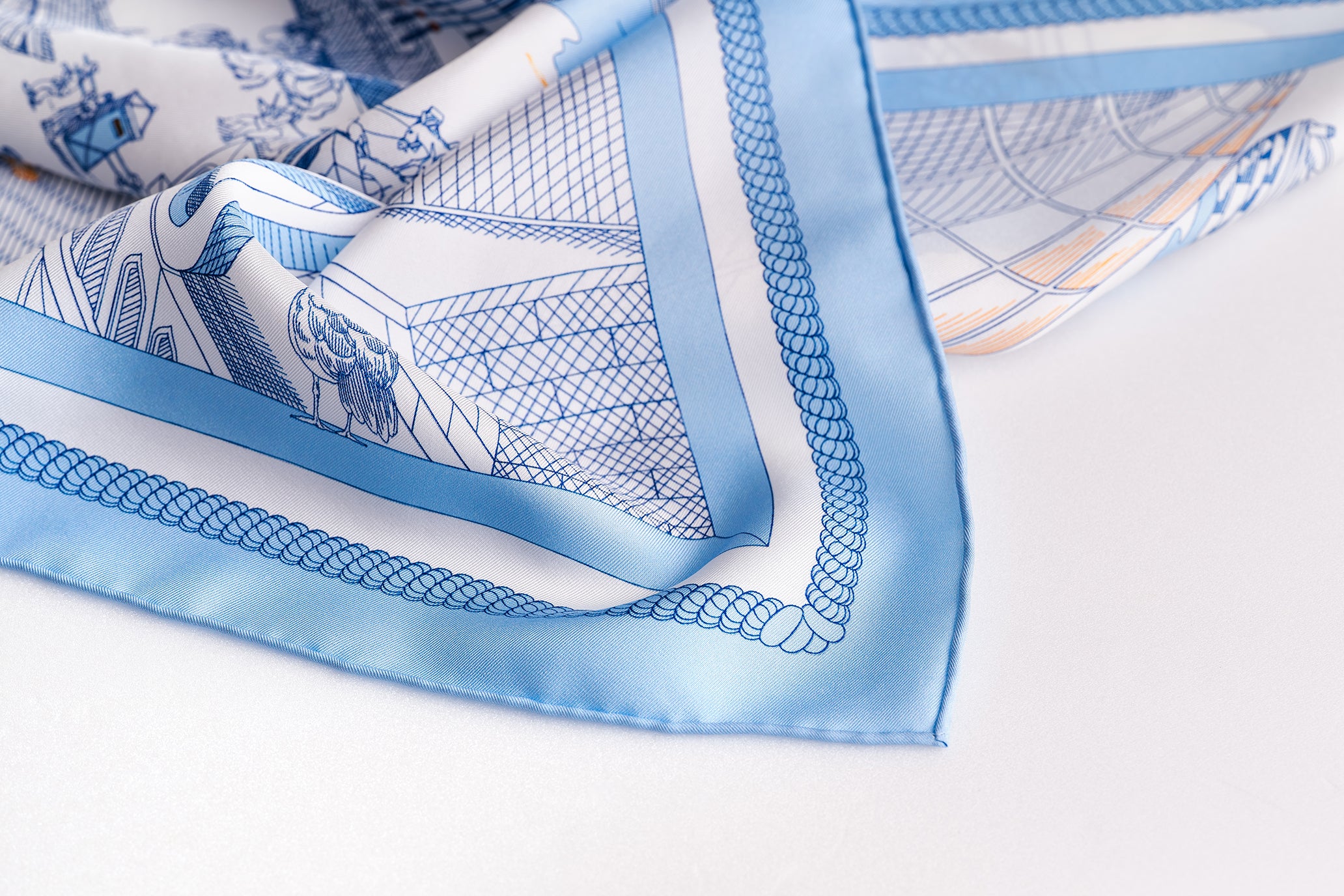 Dunhuang Light - Silk Scarf 90 x 90 cm