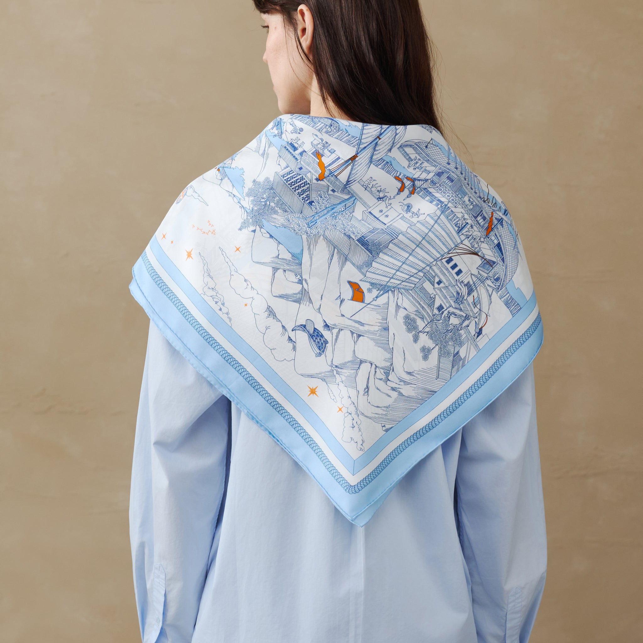 Dunhuang Light - Silk Scarf 90 x 90 cm
