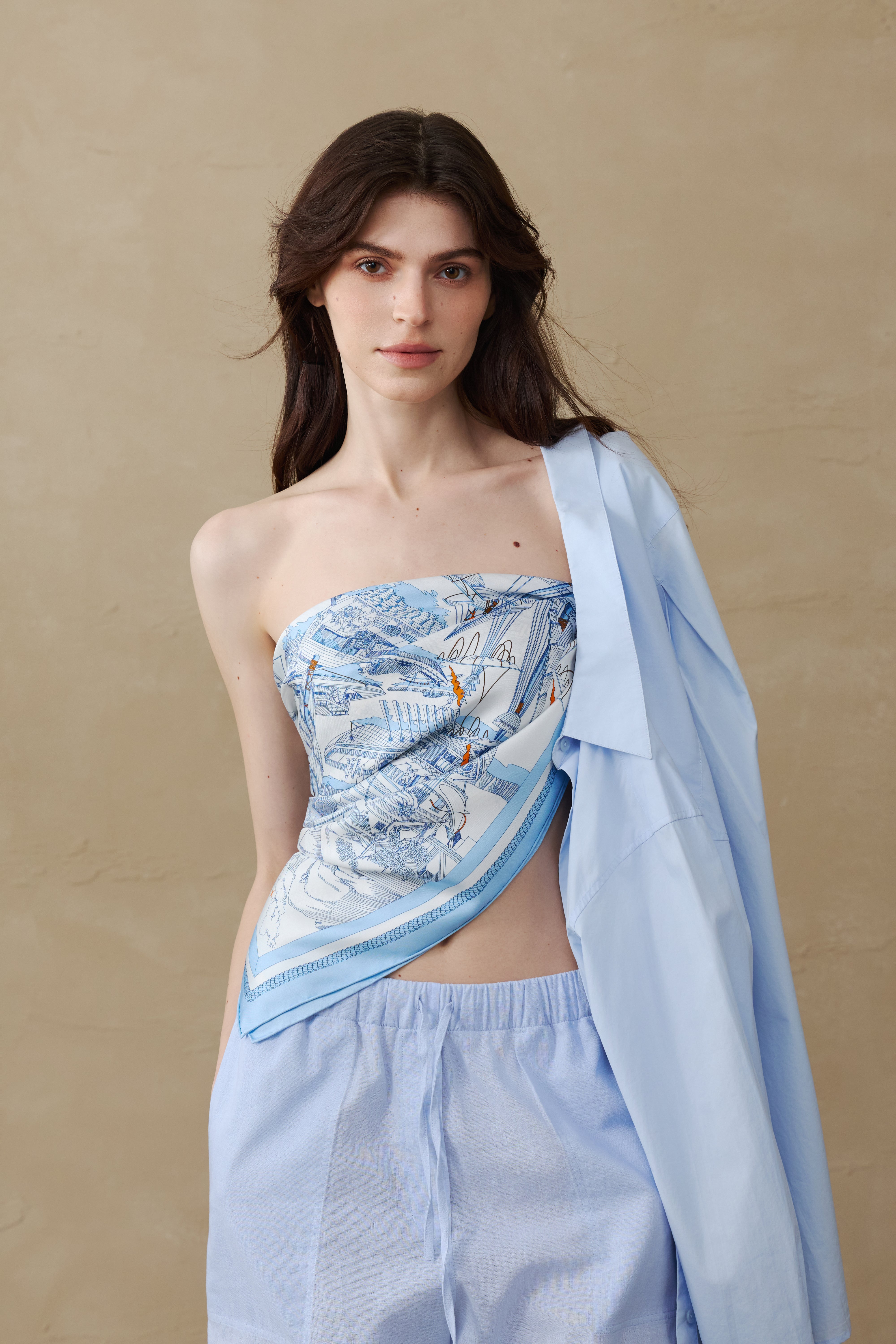 Dunhuang Light - Silk Scarf 90 x 90 cm