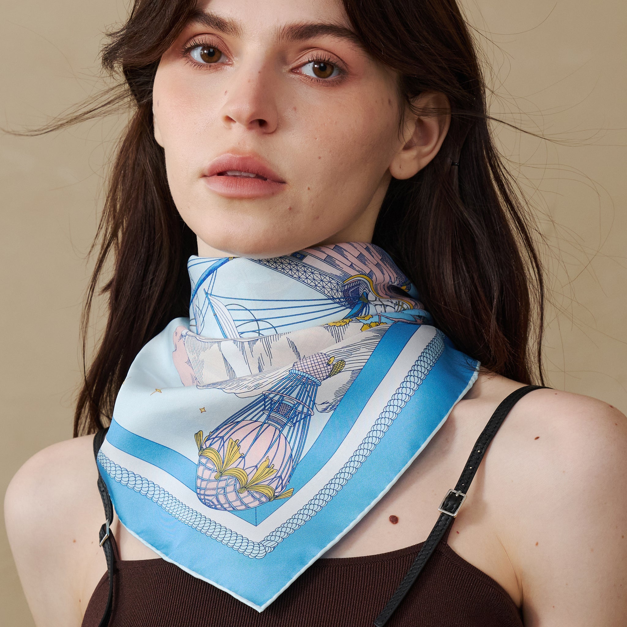 Dunhuang Light - Silk Scarf 90 x 90 cm