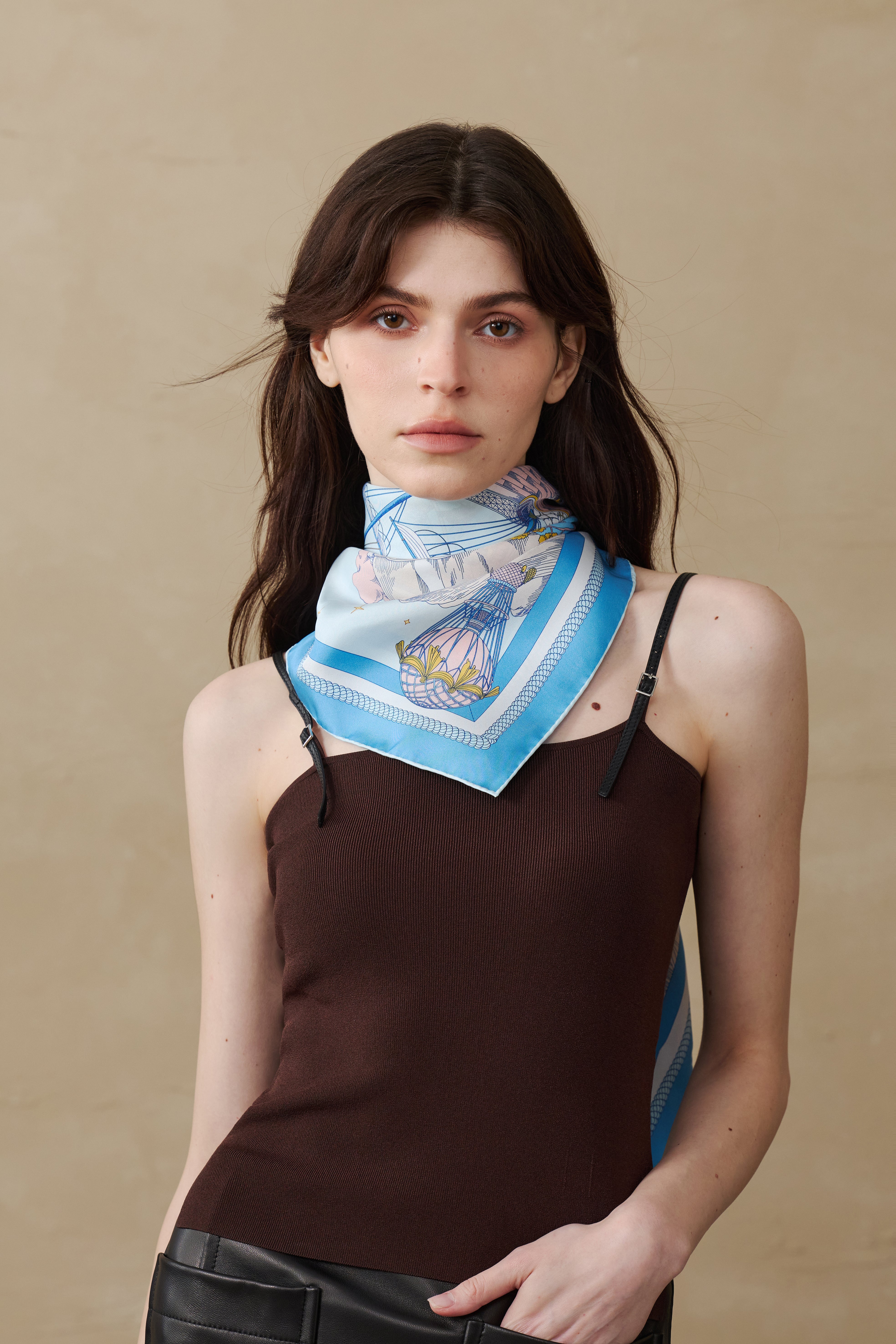 Dunhuang Light - Silk Scarf 90 x 90 cm