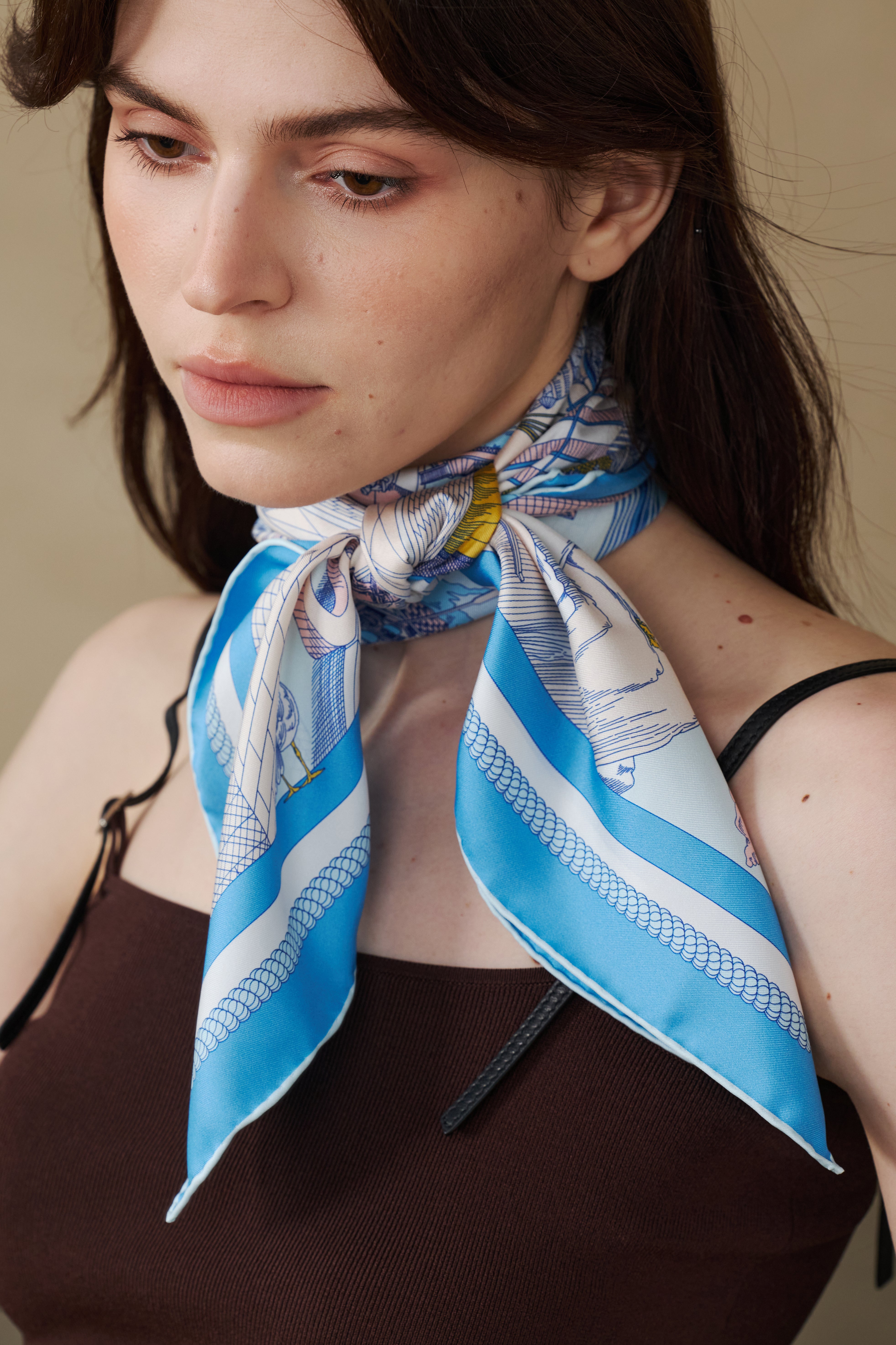 Dunhuang Light - Silk Scarf 90 x 90 cm