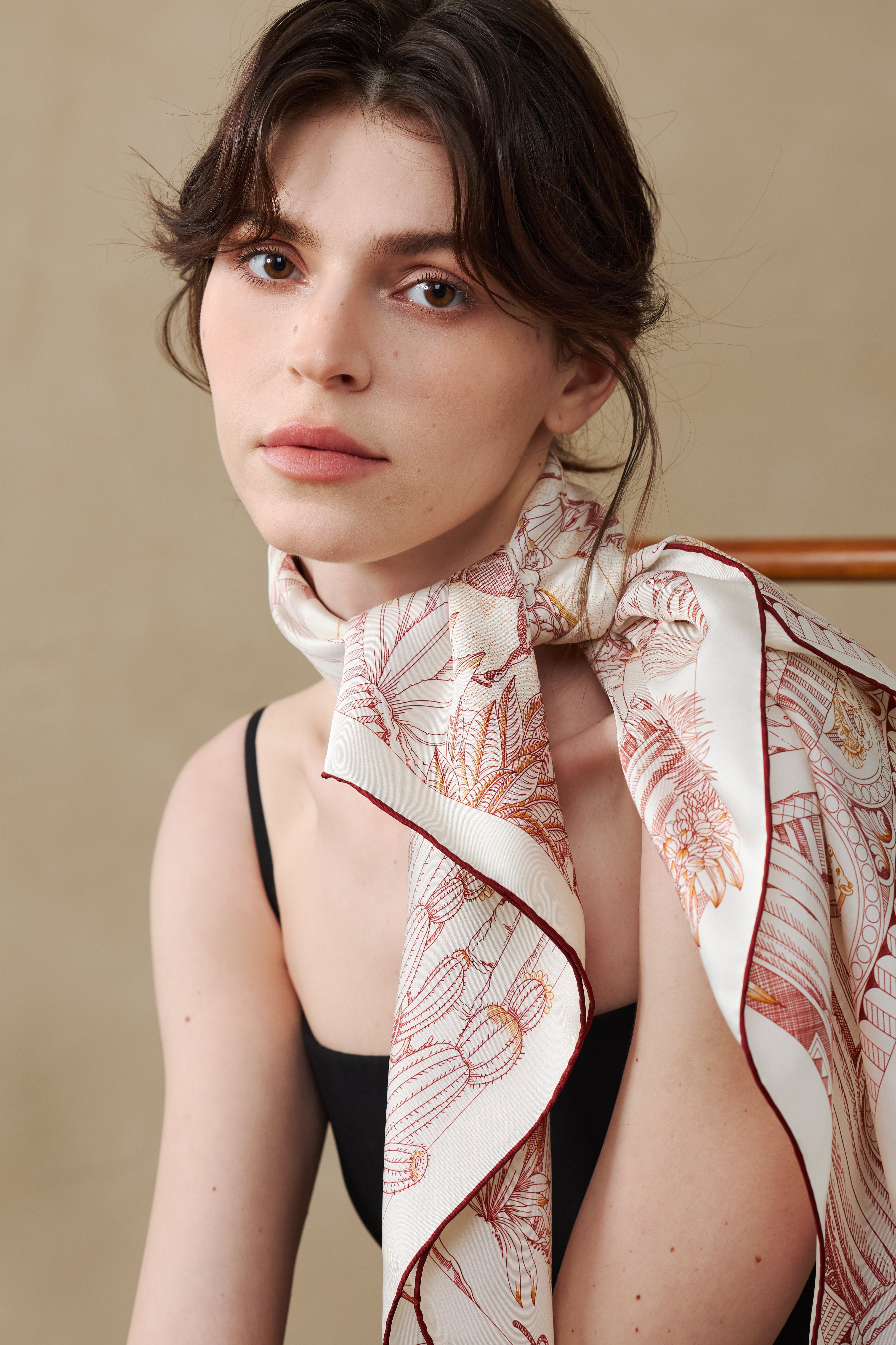 Caravane d'Or - Silk Scarf 90 x 90 cm