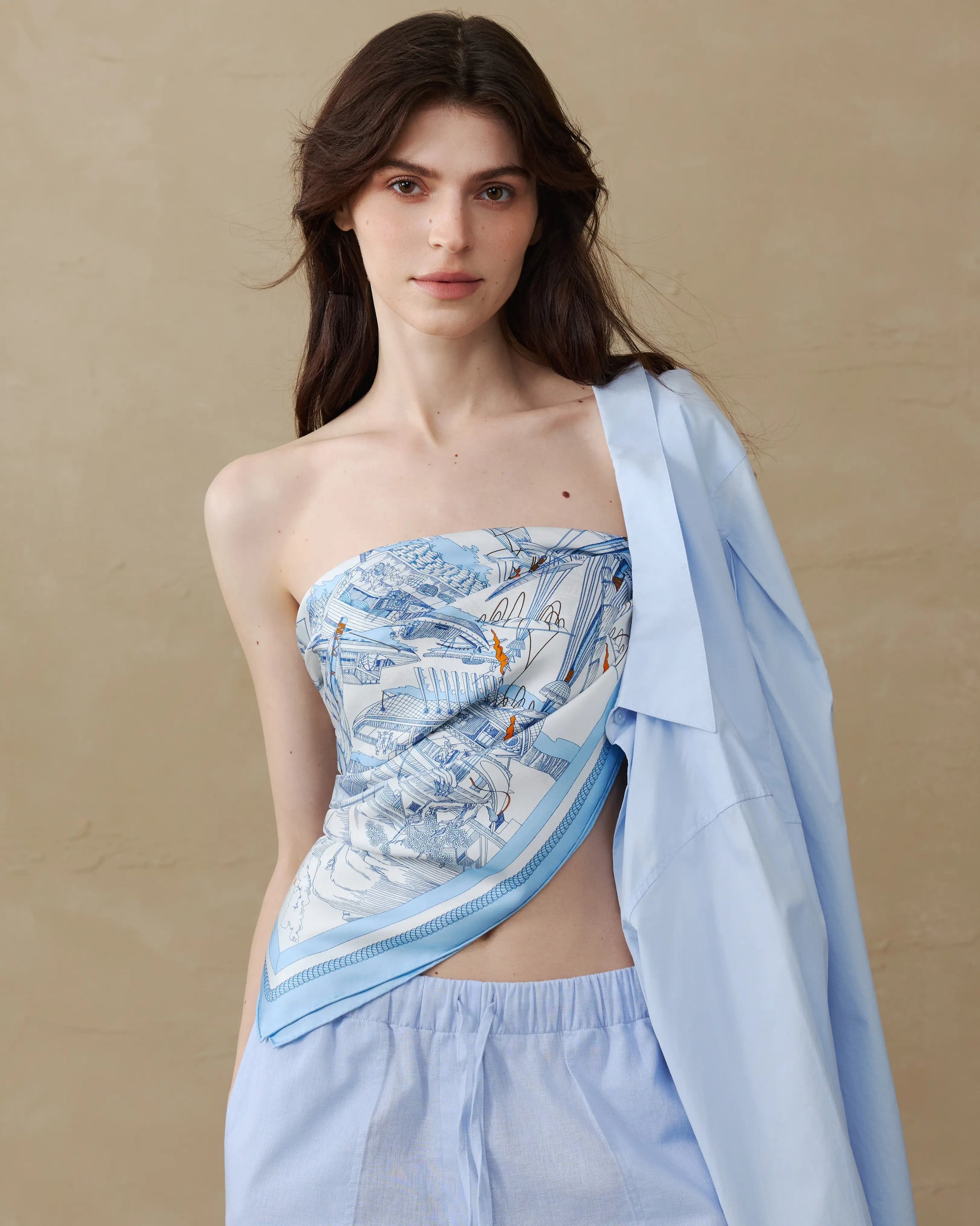 MER ET LUNE D'UN MÊME ÉCLAT - BLEU CIEL - SUKē