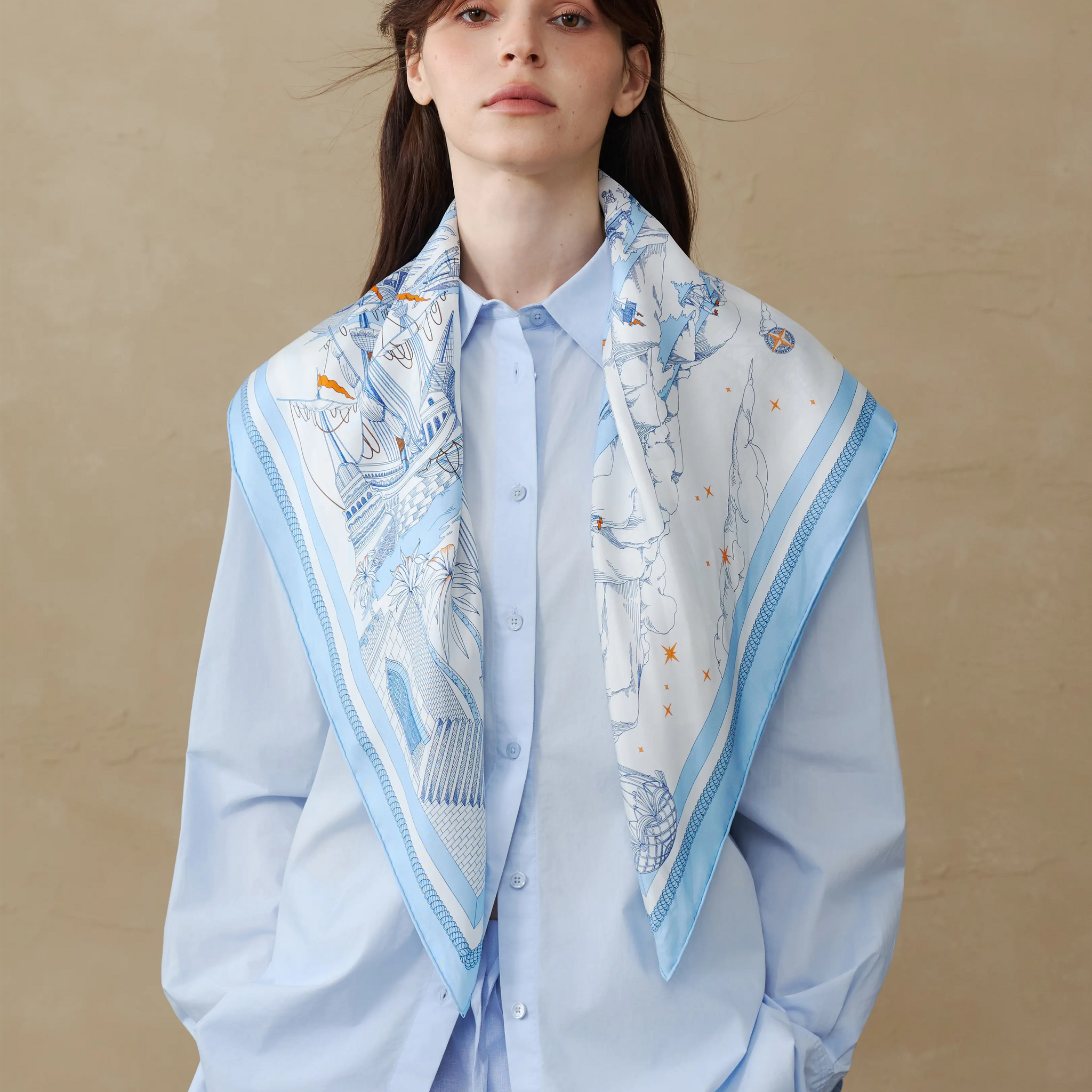 MER ET LUNE D'UN MÊME ÉCLAT - BLEU CIEL - SUKē