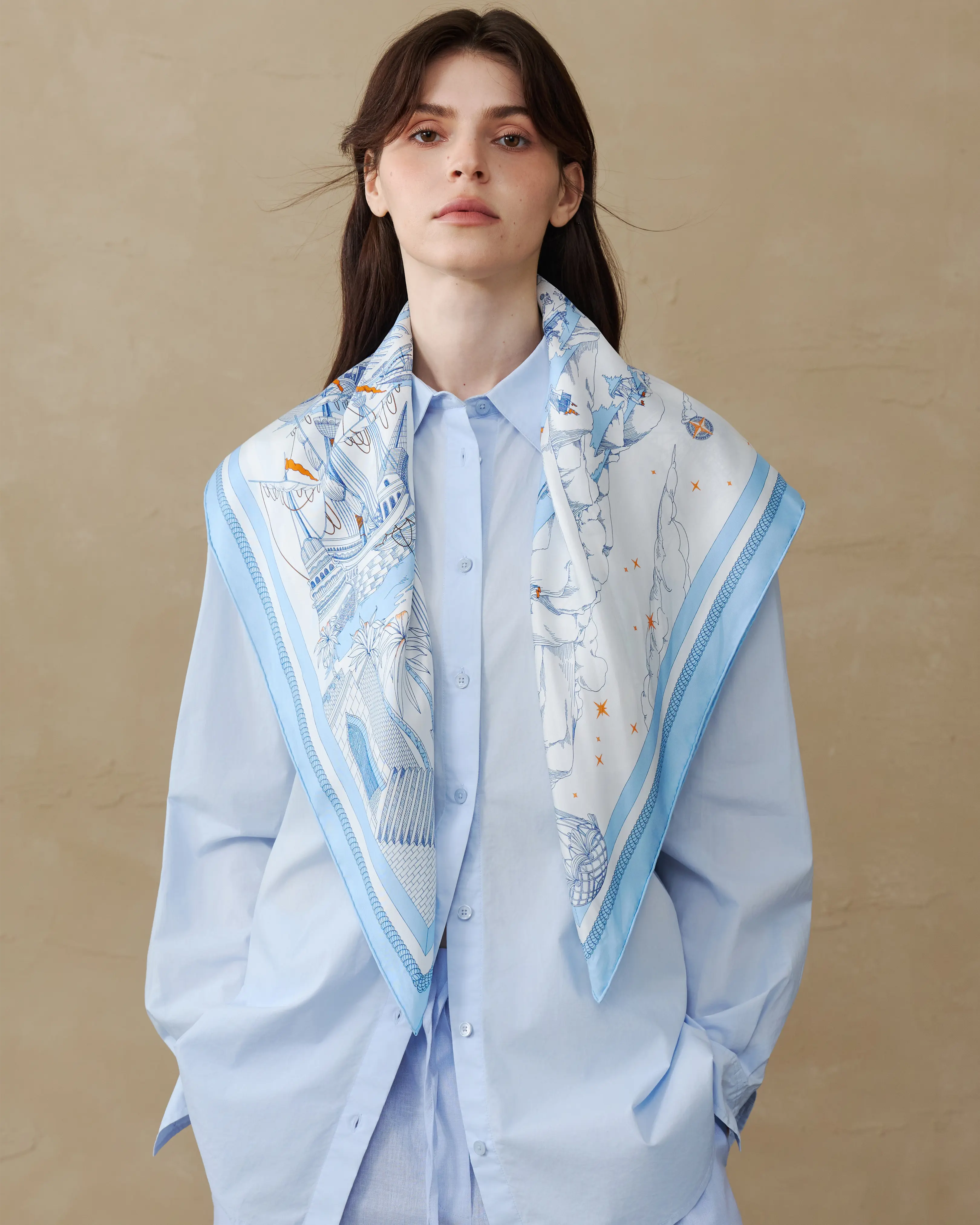 MER ET LUNE D'UN MÊME ÉCLAT - BLEU CIEL - SUKē