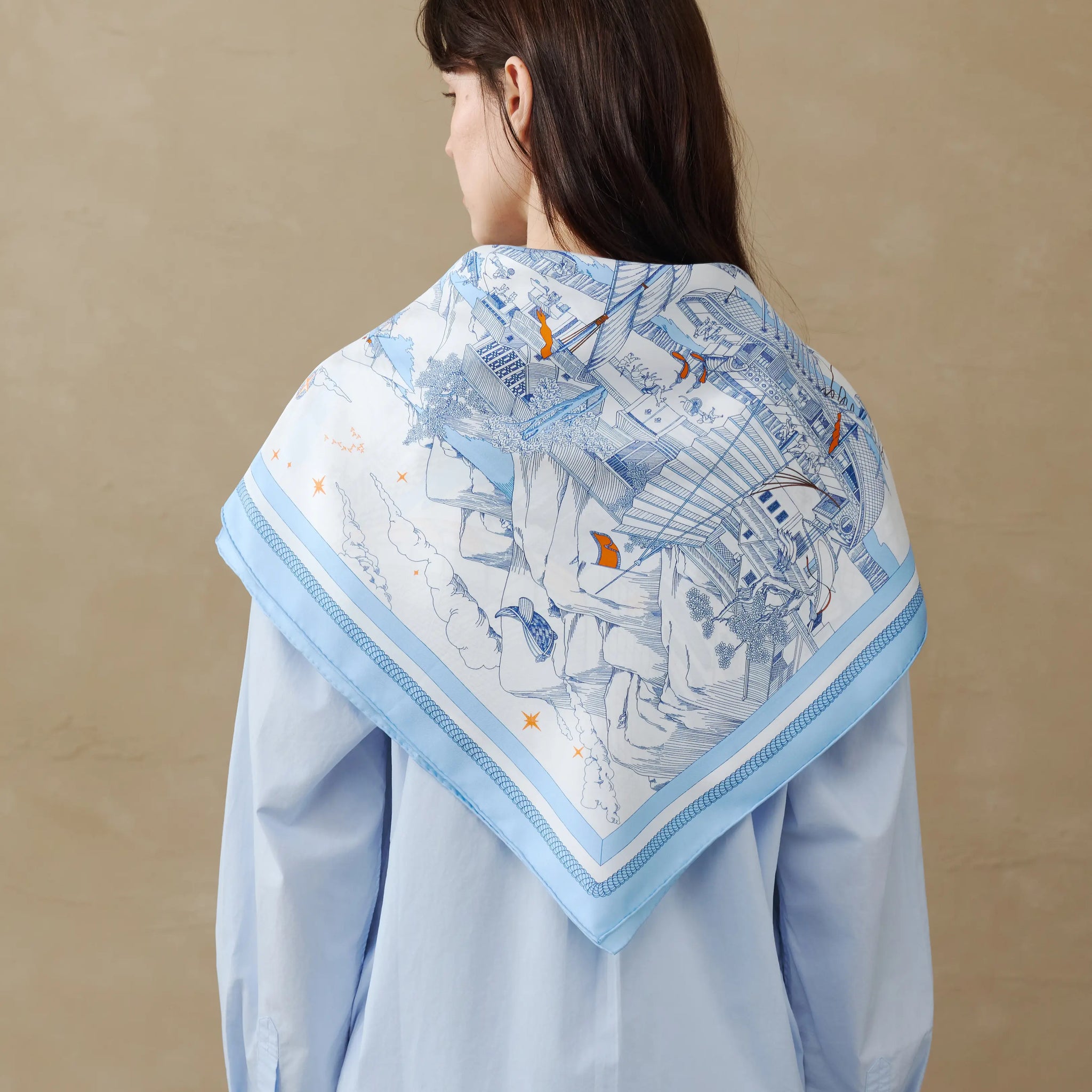 MER ET LUNE D'UN MÊME ÉCLAT - BLEU CIEL - SUKē