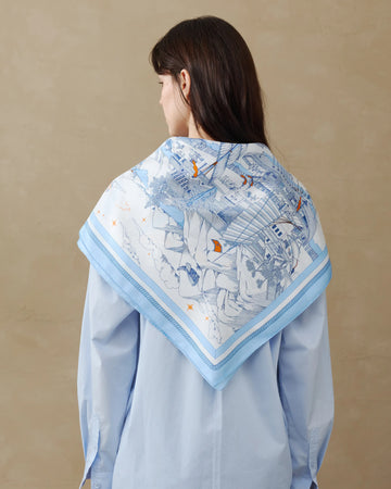 MER ET LUNE D'UN MÊME ÉCLAT - BLEU CIEL - SUKē